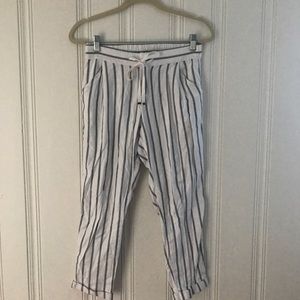 Lightweight Grey and White Old Navy Stripe Pants